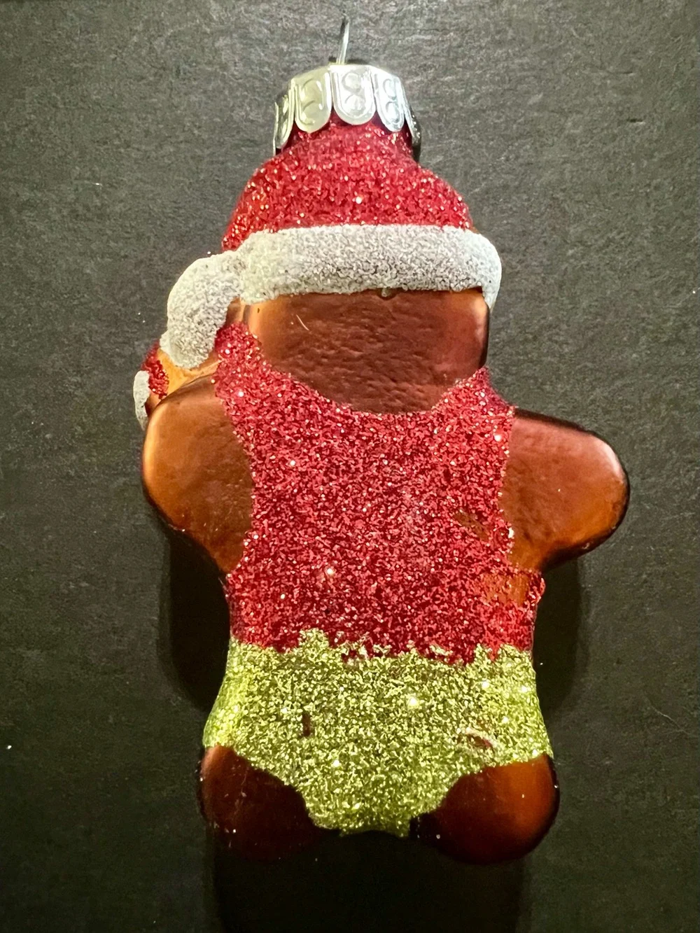 Christopher Radko Celebration Gingerbread Man Christmas Glass Ornament 3”